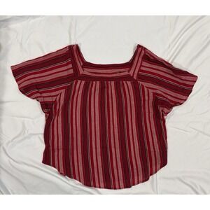 Universal Thread Red Striped Blouse